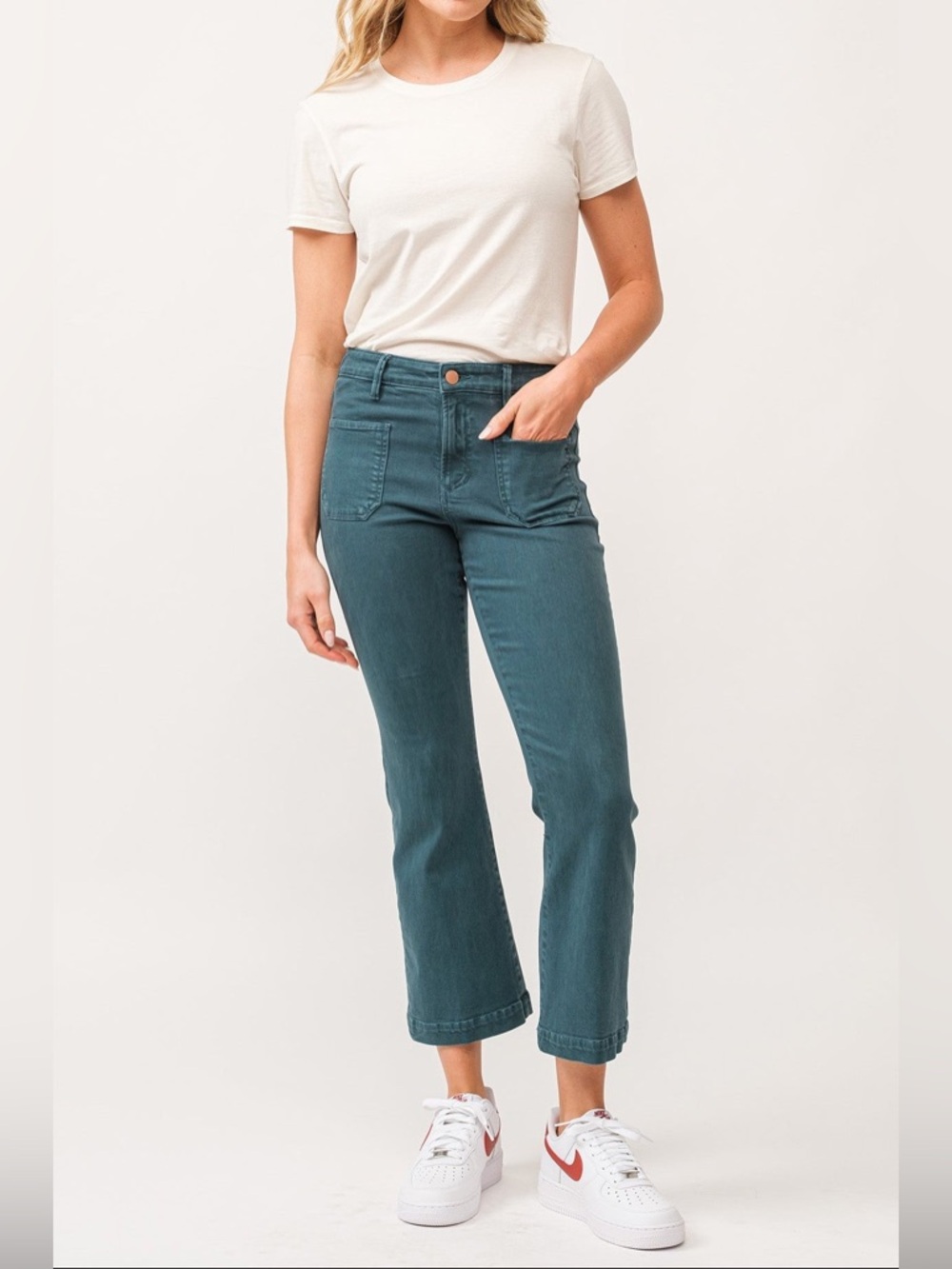 Like New Immaculate Dear John Jeanne Flare Jean Deep Teal Size 28 $98 Retail